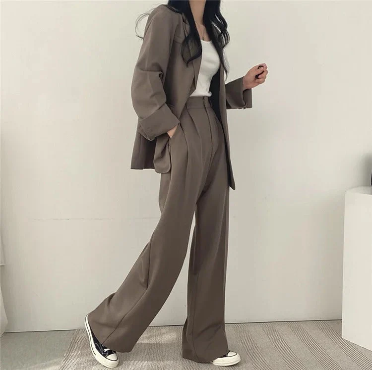 സോഫിയ (Sophia)® | Blazer And Straight-Leg Pants Set For Women - Image 20