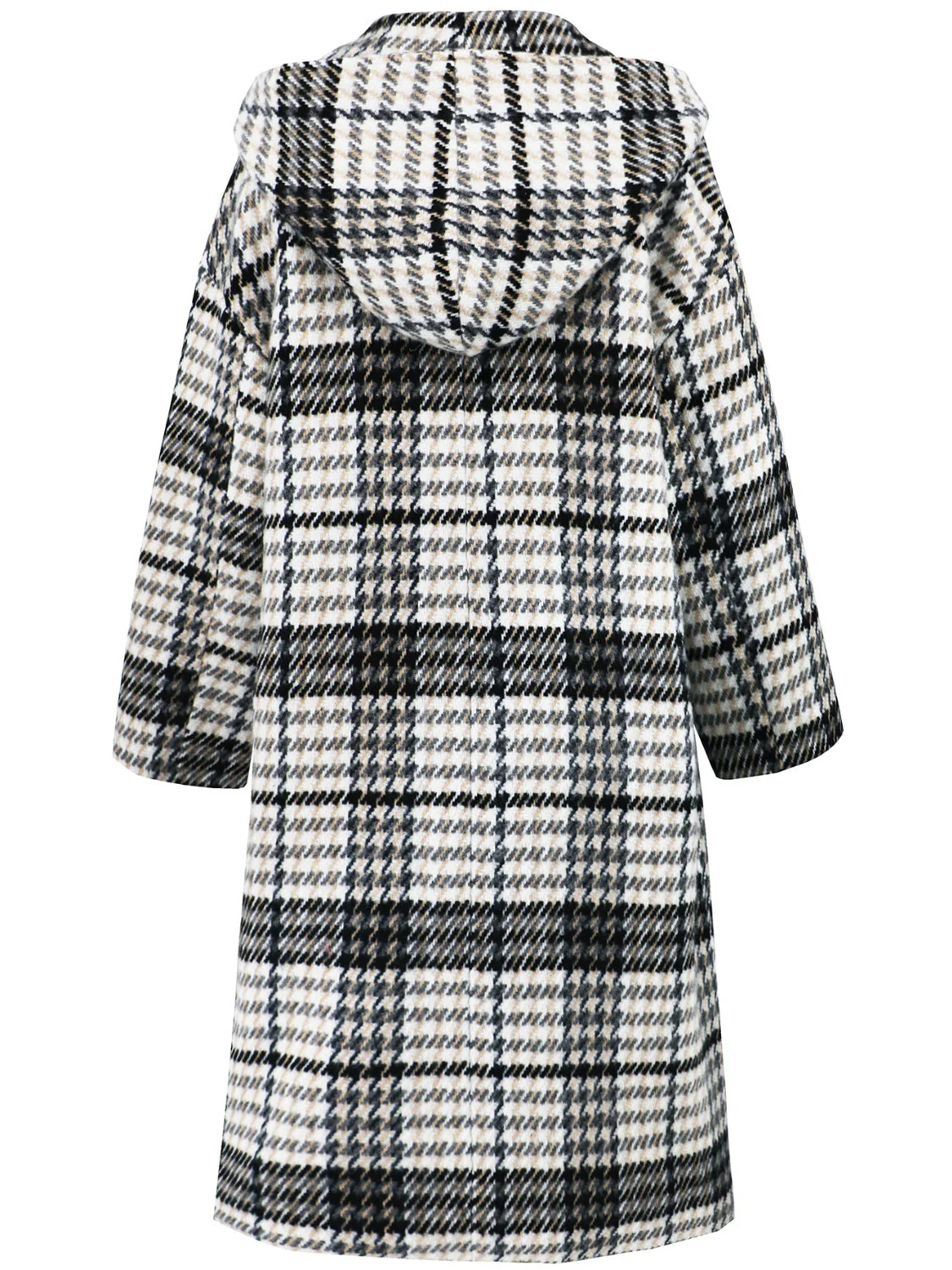 Abigail | Checked double breasted long sleeve coat - Image 8