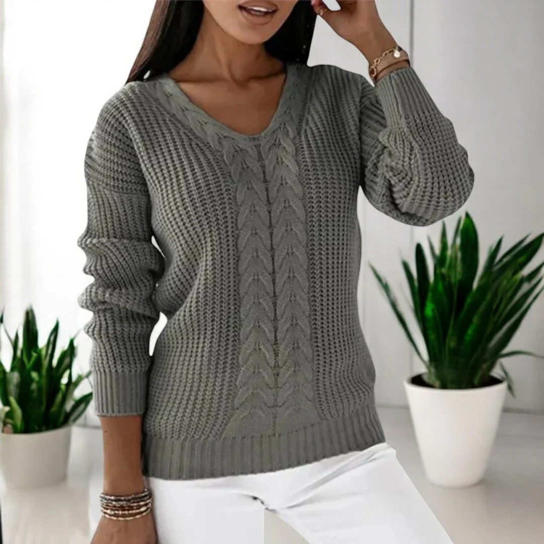 Abigail | Elegant cable knit sweater - Image 4