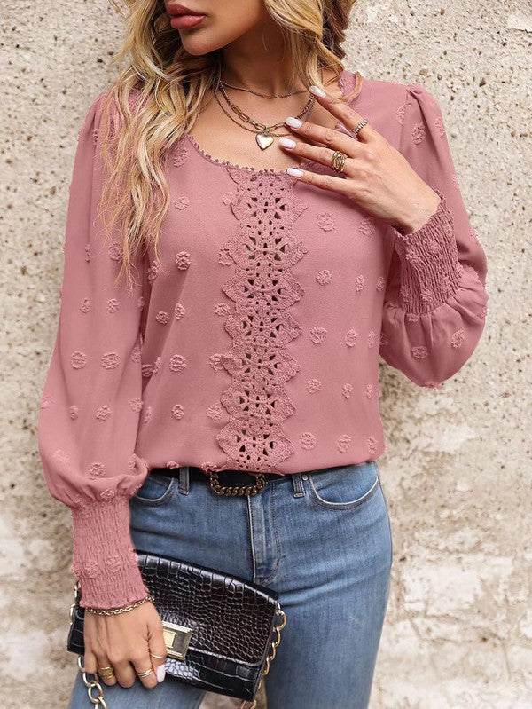 Abigail® | Elegant Long-Sleeved Swiss Dot Blouse - Image 4
