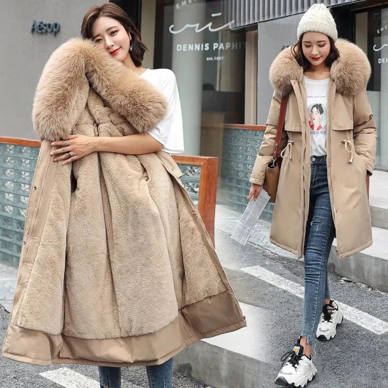 Abigail | Fleece hooded parka for women - Image 2