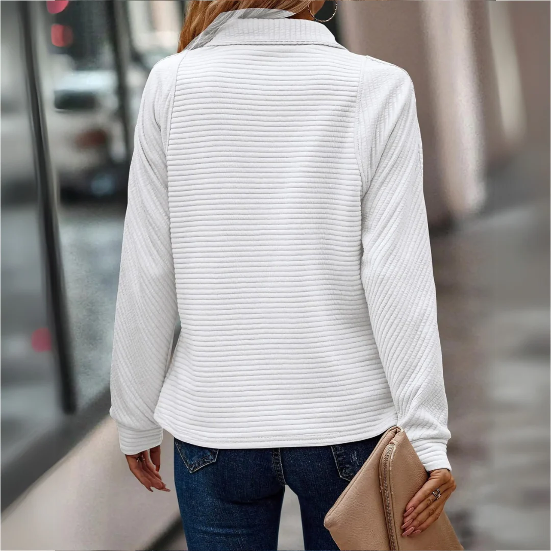 Abigail | Half-Zip Detail Sweater - Image 3