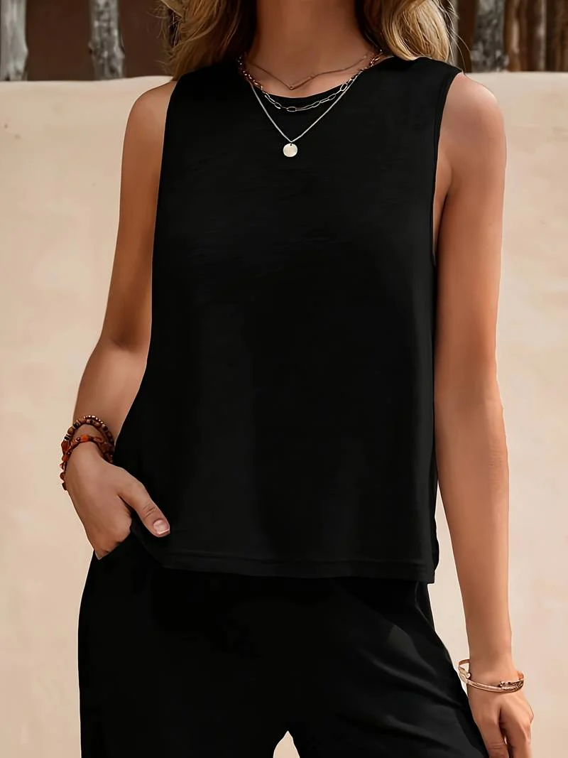 Adalina® | Casual Tank Top And Wide-Leg Pants - Image 3