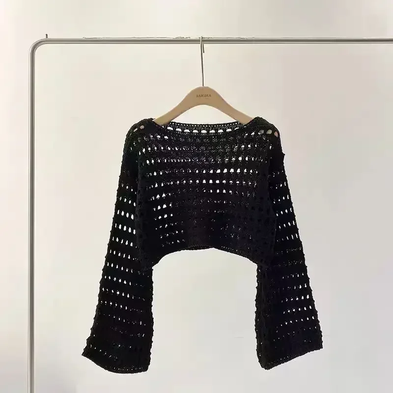 Adele | Rosamund long sleeve crochet top for women - Image 4