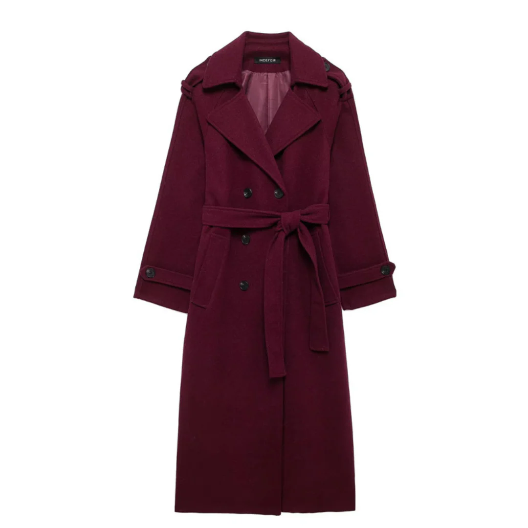 Adriana® | Elegant burgundy coat - Image 3