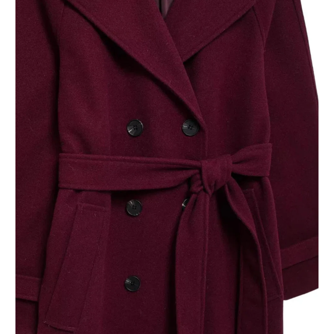 Adriana® | Elegant burgundy coat - Image 4