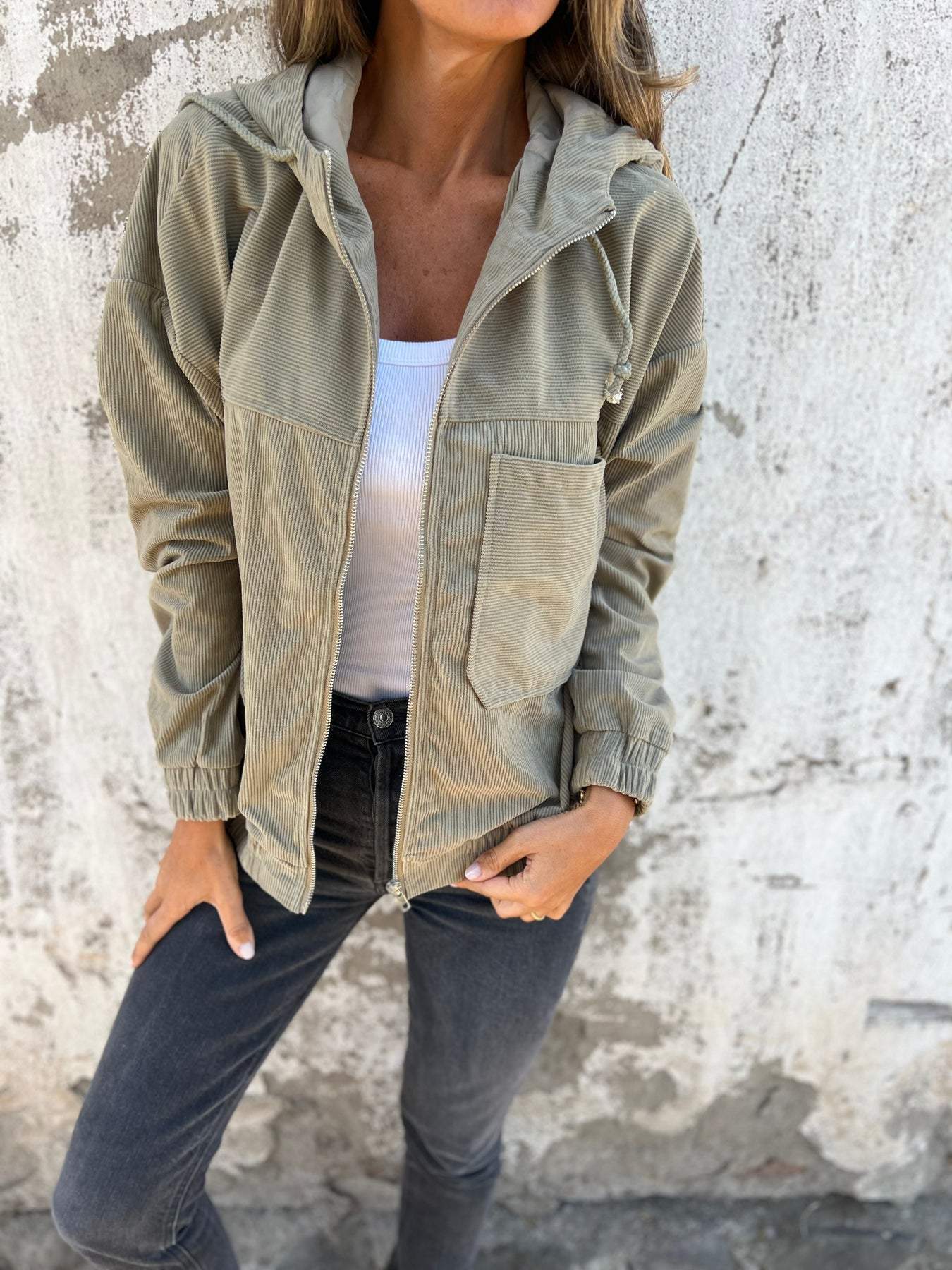 Adrianna® | Casual Hooded Zip-Up Jacket - Image 2