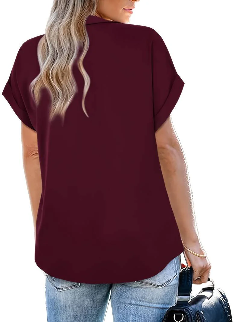 Adriela® | Casual Summer Shirt With Turn-Down Collar For Women - Image 11