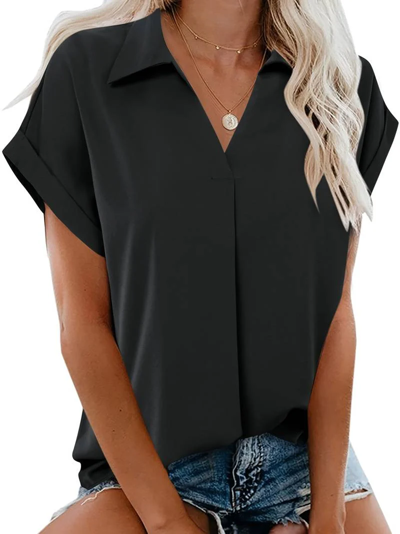 Adriela® | Casual Summer Shirt With Turn-Down Collar For Women - Image 14