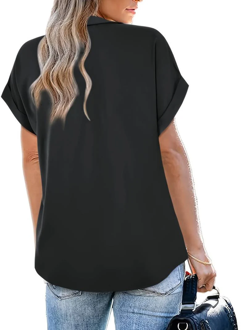 Adriela® | Casual Summer Shirt With Turn-Down Collar For Women - Image 15