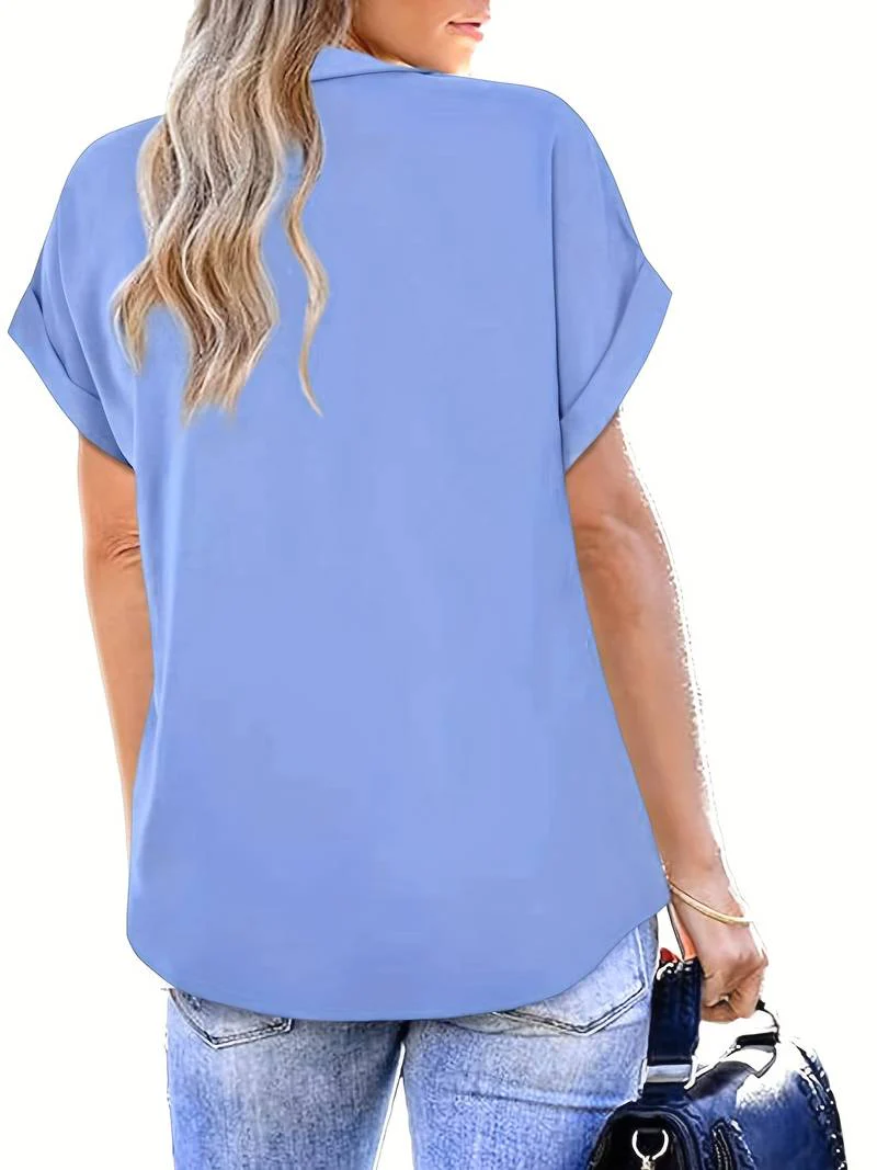 Adriela® | Casual Summer Shirt With Turn-Down Collar For Women - Image 18