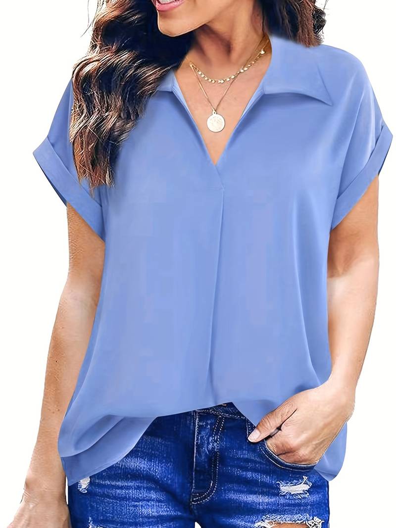 Adriela® | Casual Summer Shirt With Turn-Down Collar For Women - Image 19