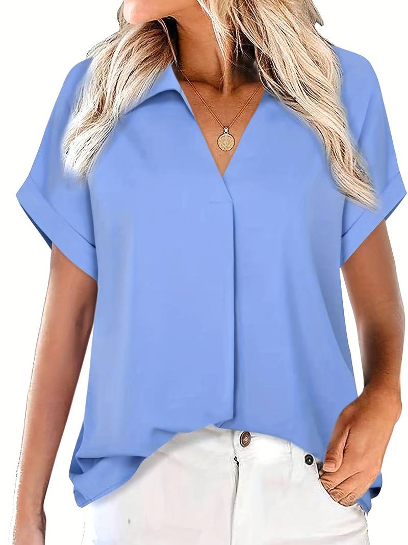 Adriela® | Casual Summer Shirt With Turn-Down Collar For Women - Image 20