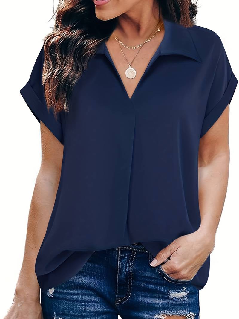 Adriela® | Casual Summer Shirt With Turn-Down Collar For Women - Image 24