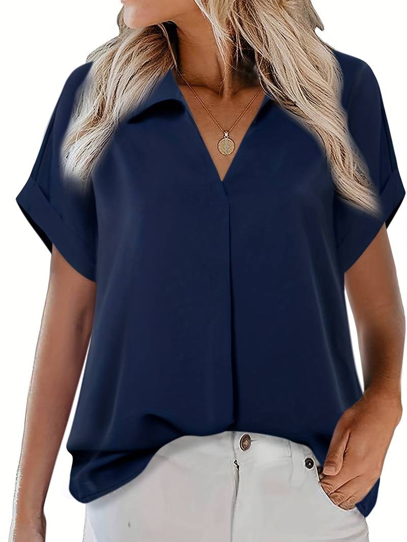 Adriela® | Casual Summer Shirt With Turn-Down Collar For Women - Image 5