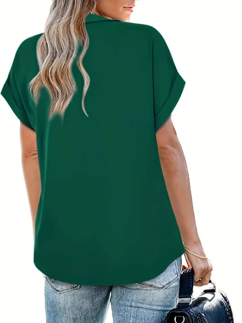 Adriela® | Casual Summer Shirt With Turn-Down Collar For Women - Image 6