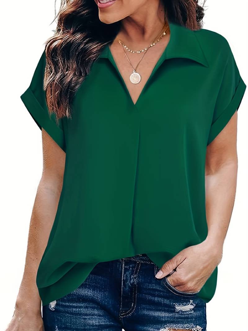 Adriela® | Casual Summer Shirt With Turn-Down Collar For Women - Image 7