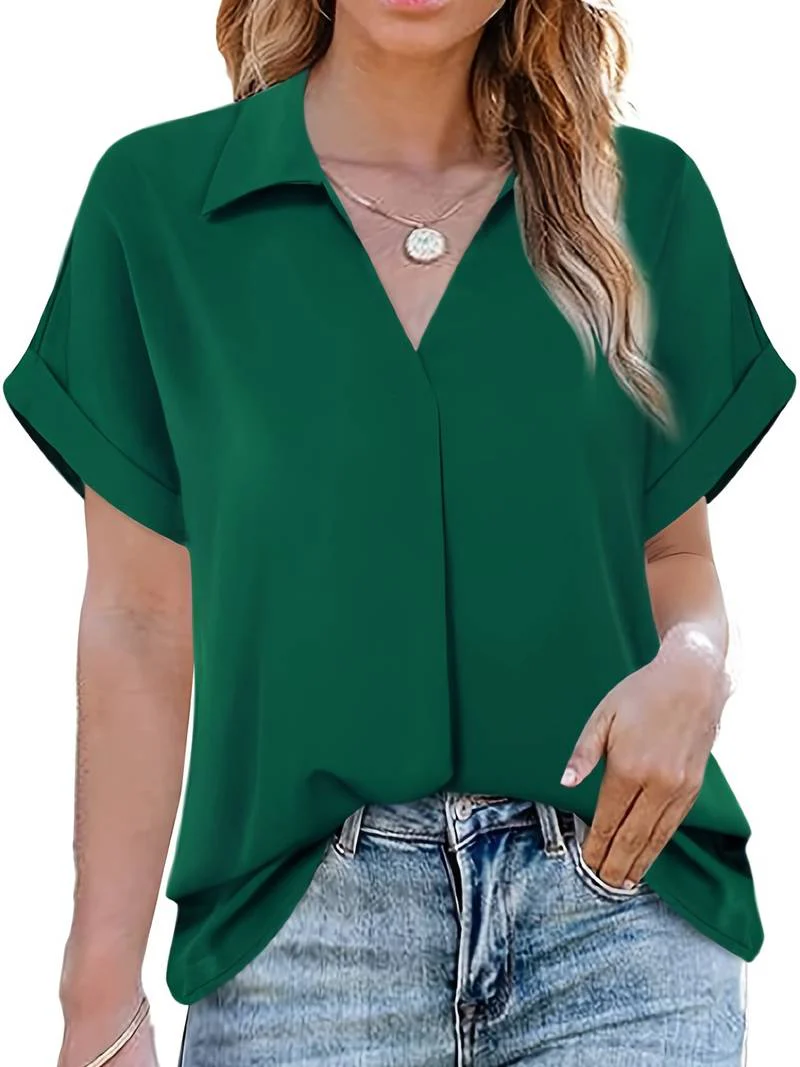 Adriela® | Casual Summer Shirt With Turn-Down Collar For Women - Image 8