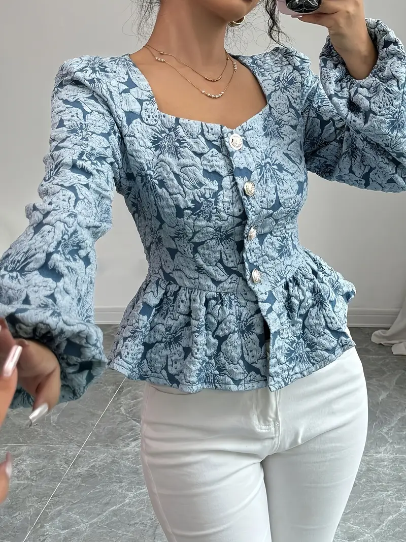 Agata® | Elegant Floral Print Blouse - Image 2