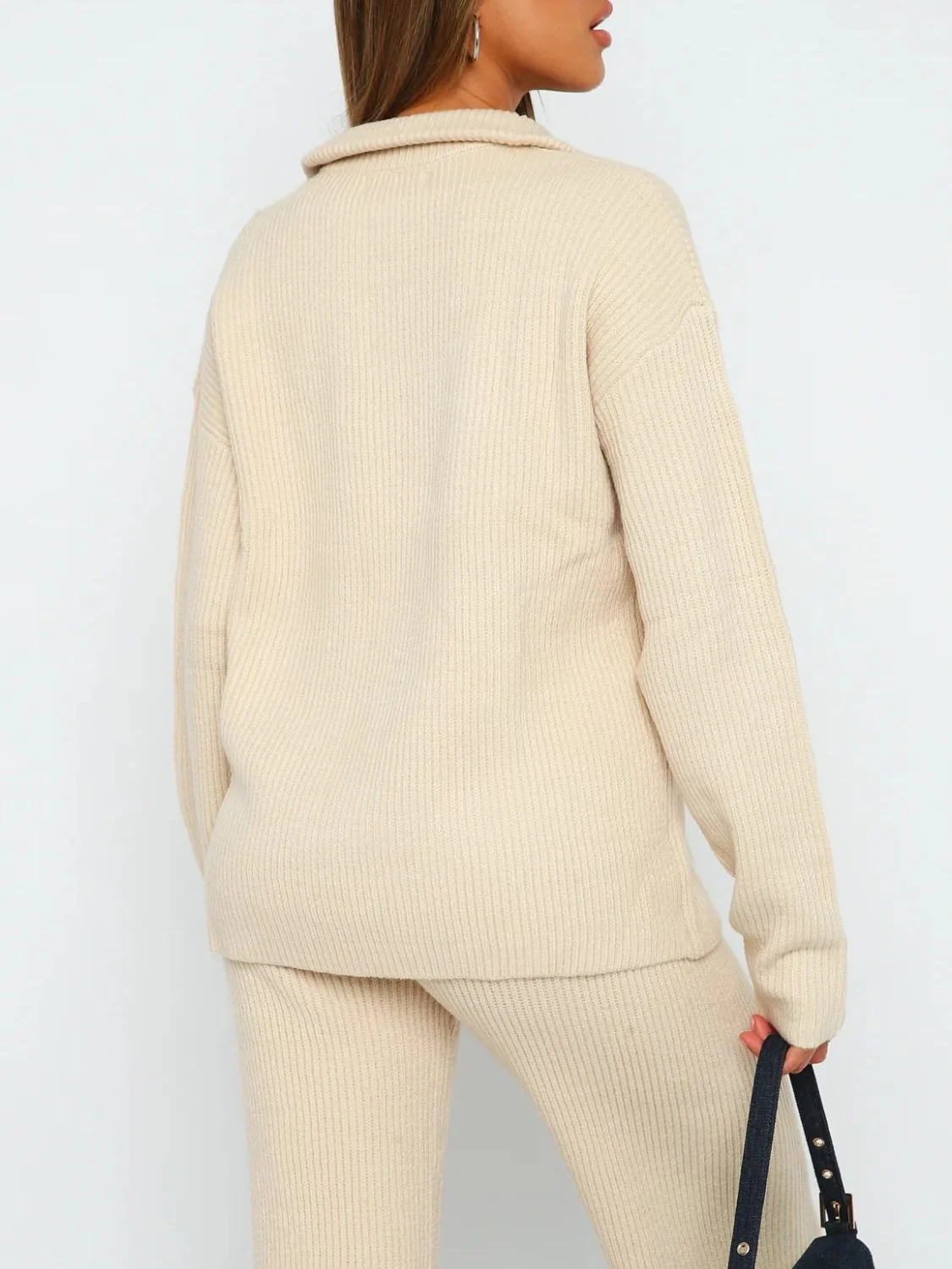 Agnes | Long sleeve top and quarter zip trousers set - Image 12