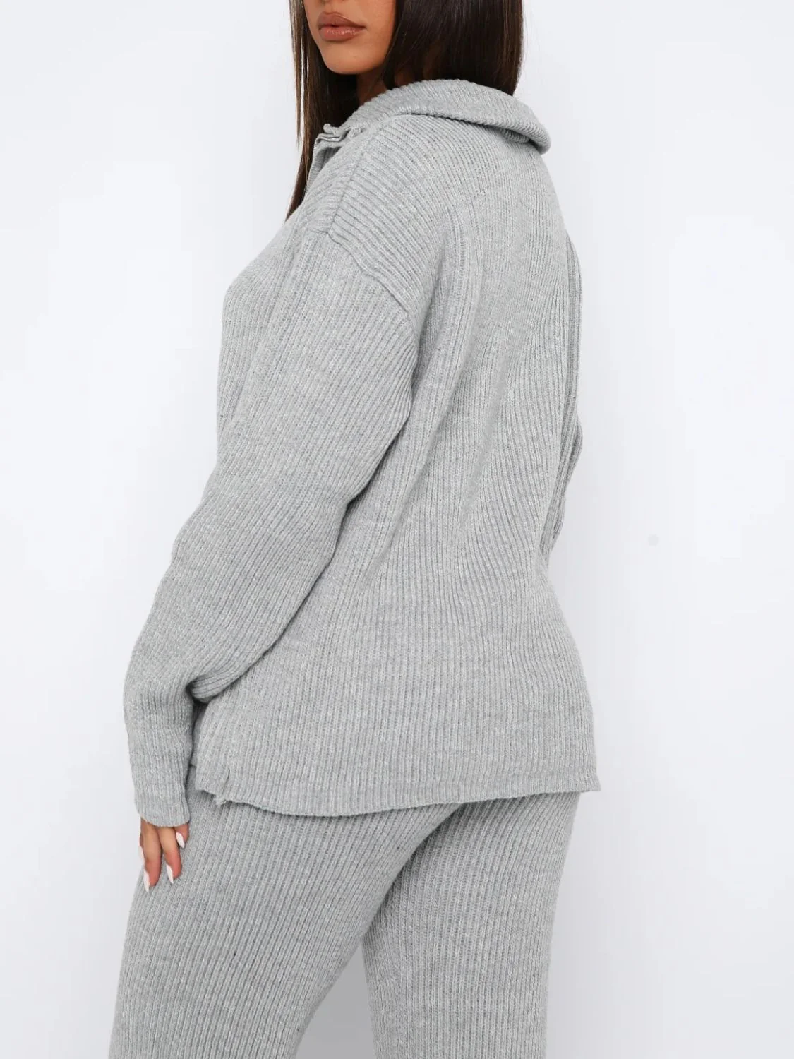 Agnes | Long sleeve top and quarter zip trousers set - Image 2