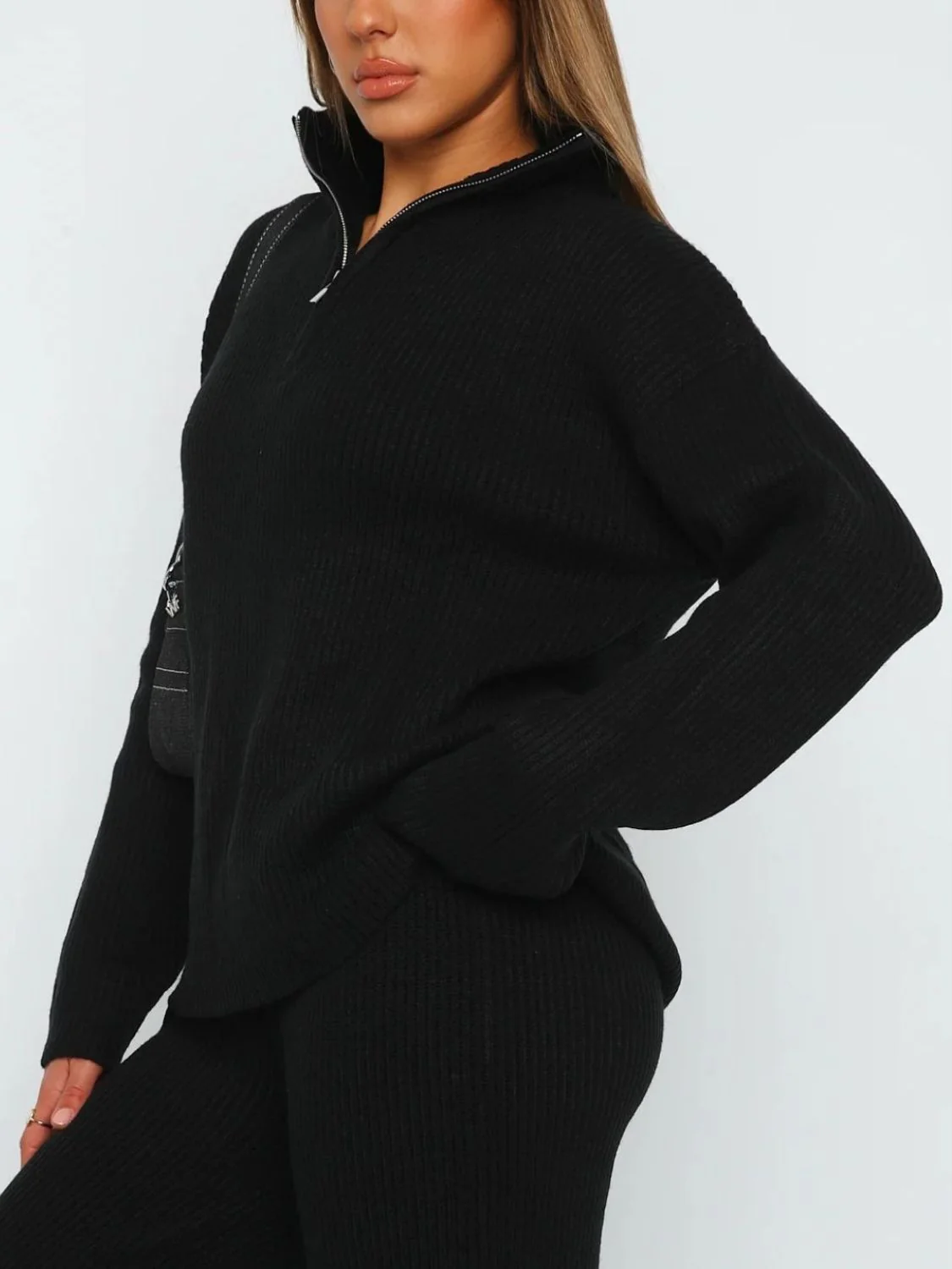 Agnes | Long sleeve top and quarter zip trousers set - Image 9