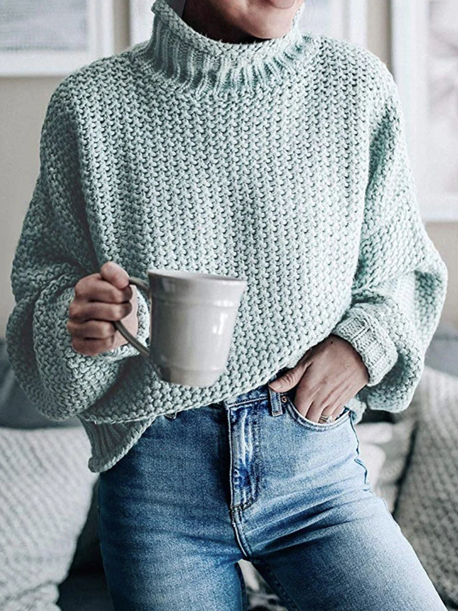 Agnes | Pullover with a turtleneck and dropped shoulders - Image 17