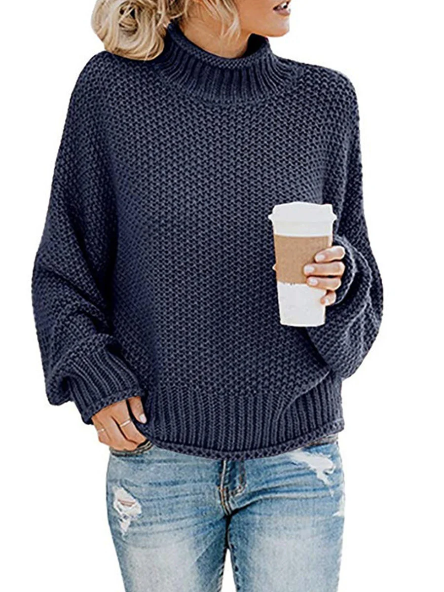 Agnes | Pullover with a turtleneck and dropped shoulders - Image 22