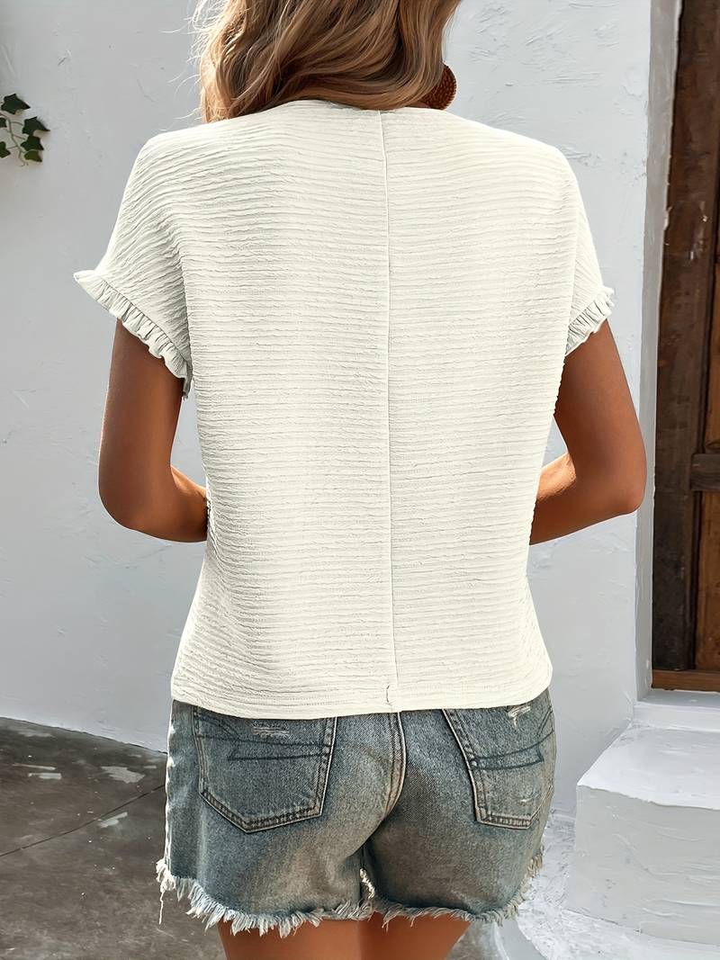 Agnese® | Casual Summer T-Shirt With A Crew Neck And Short Sleeves - Image 8