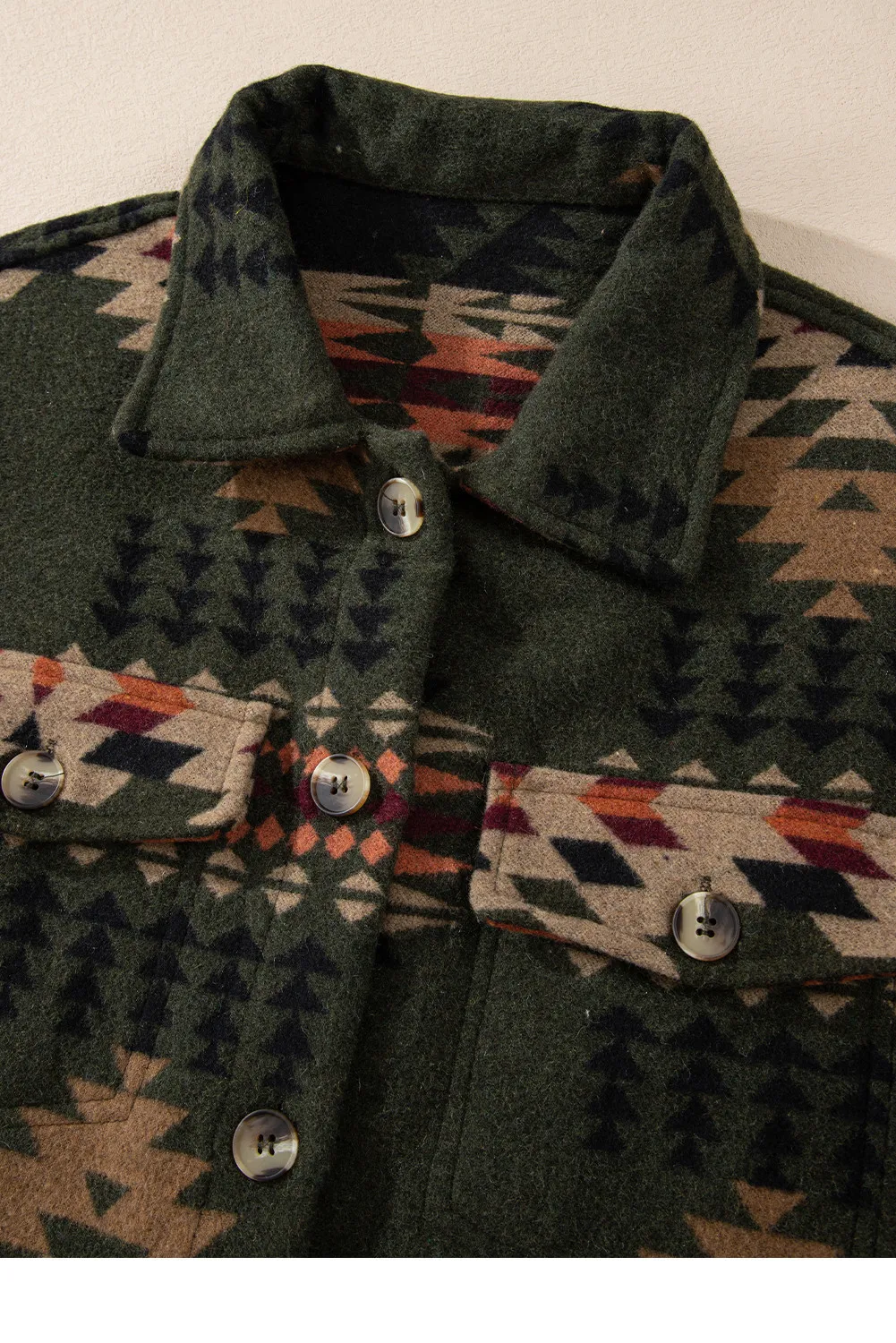Agnieszka | Jacket with geometric collar and pockets - Image 6