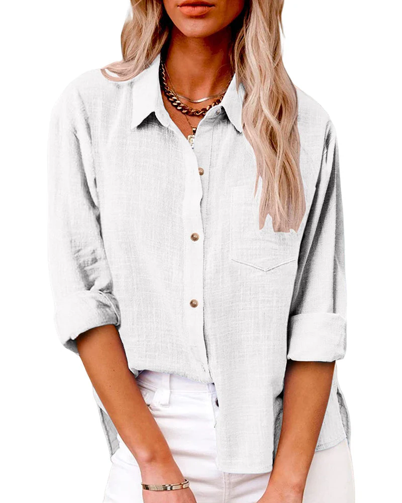 Aitana® | Elegant Long-Sleeved Shirt With Practical Chest Pockets - Image 4