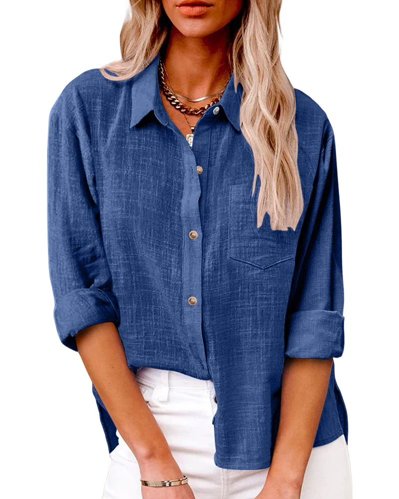Aitana® | Elegant Long-Sleeved Shirt With Practical Chest Pockets - Image 5