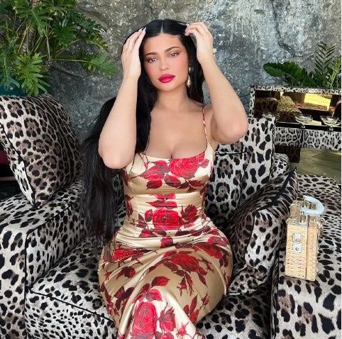 Alana® | Long Bodycon Dress With Rose Print - Image 2