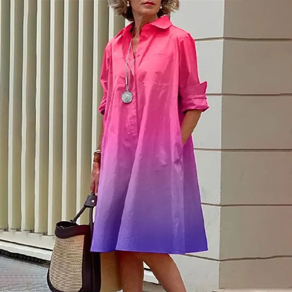 Alba® | Women's midi shirt dress with button placket - Image 12
