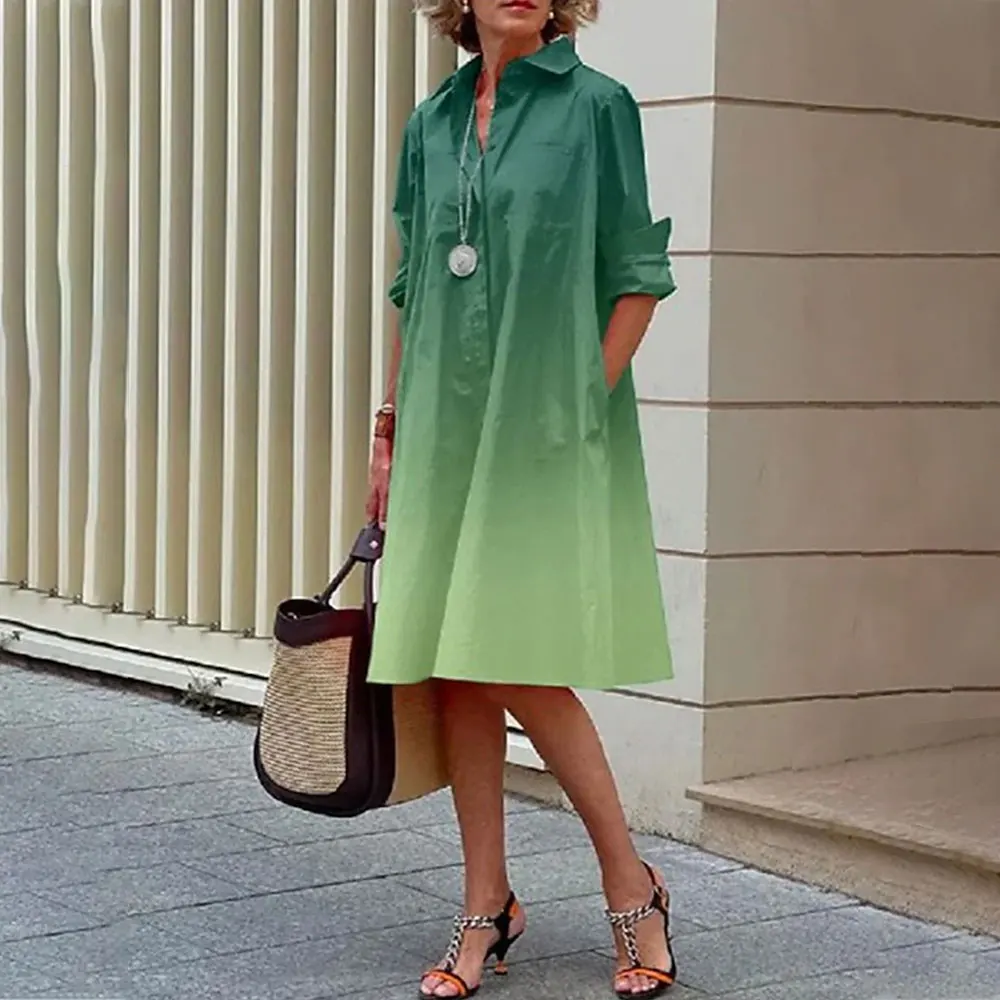 Alba® | Women's midi shirt dress with button placket - Image 15