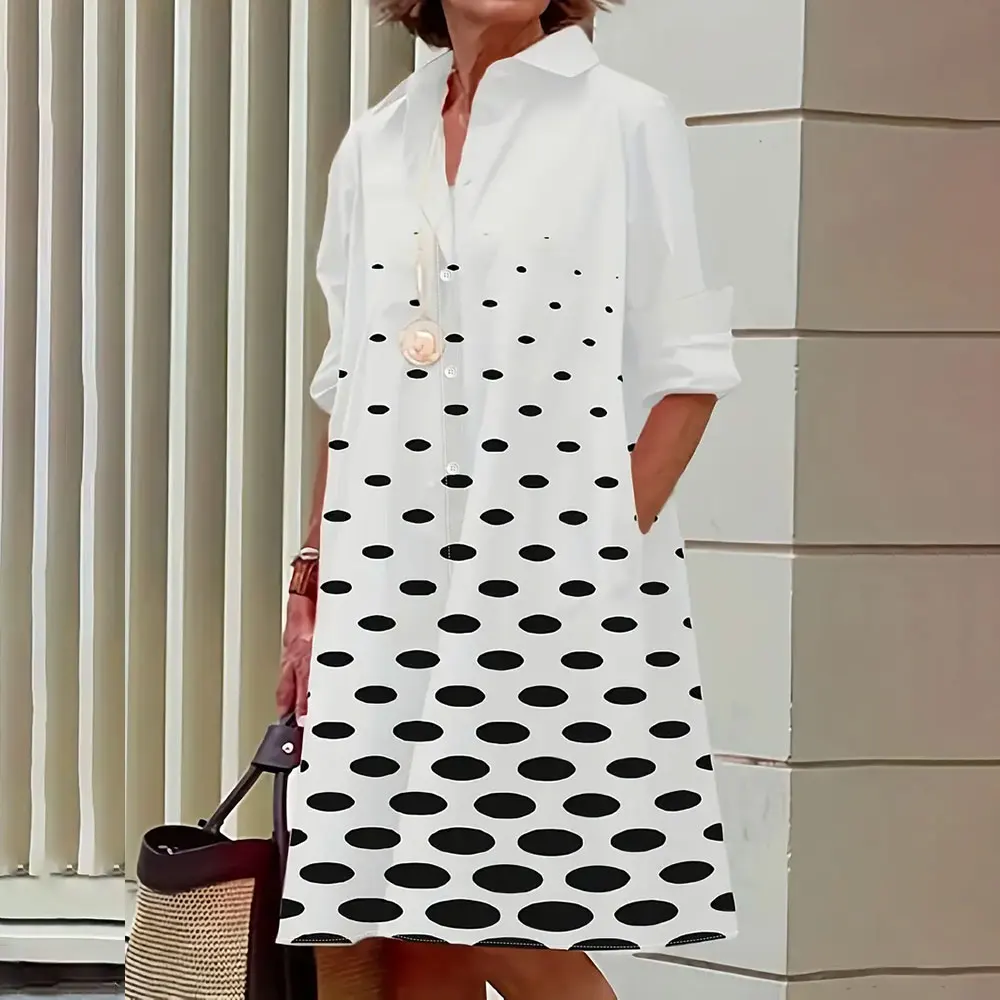 Alba® | Women's midi shirt dress with button placket - Image 2
