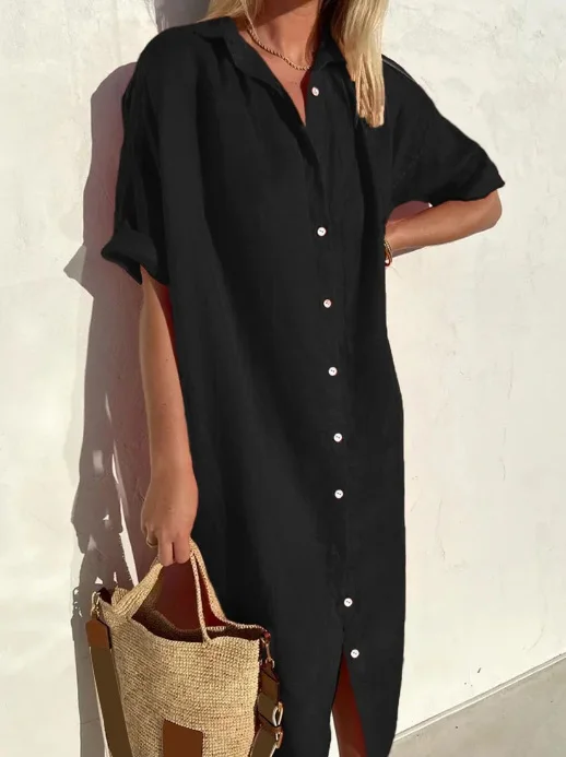 Alberta® | Trendy And Comfortable Linen Shirt Dress - Image 5