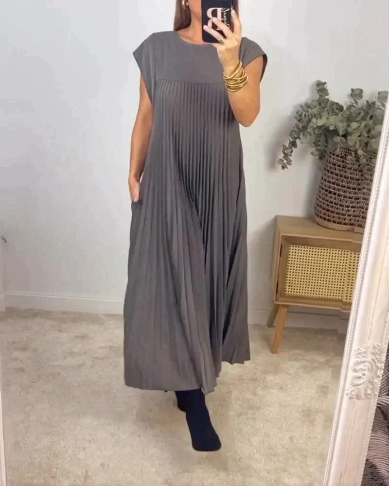 Aldina® | Sleeveless Dress With Pleats - Image 12