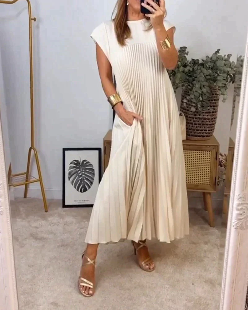 Aldina® | Sleeveless Dress With Pleats - Image 5