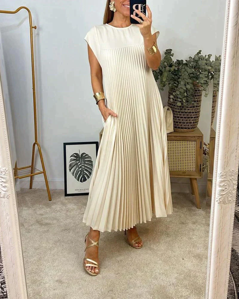 Aldina® | Sleeveless Dress With Pleats - Image 8
