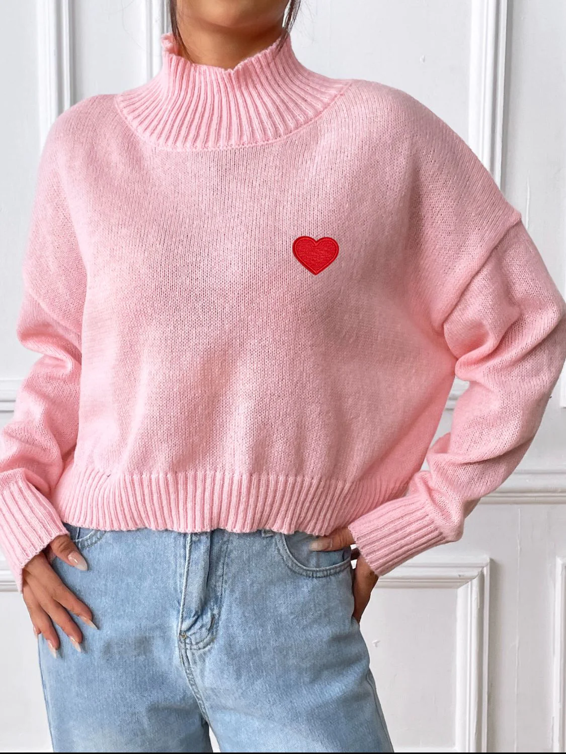 Alessa | Heart turtleneck with long sleeves
