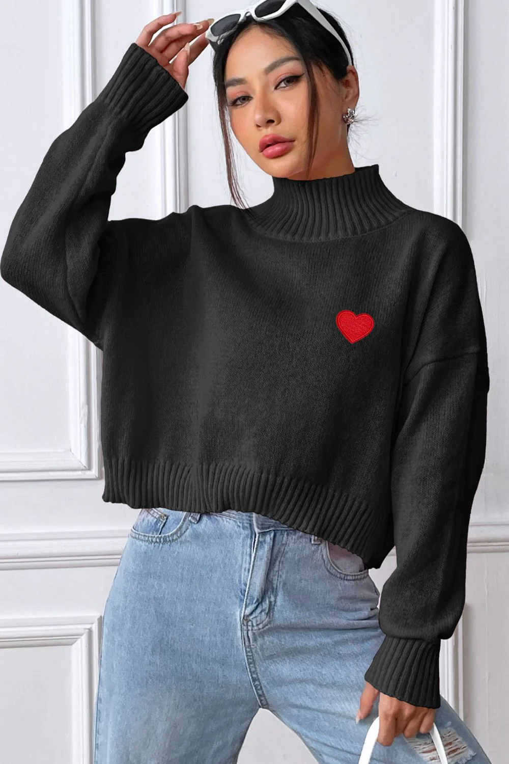 Alessa | Heart turtleneck with long sleeves - Image 11
