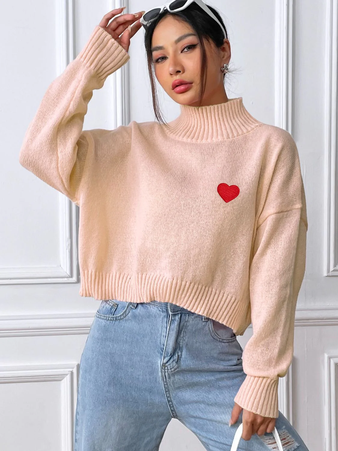 Alessa | Heart turtleneck with long sleeves - Image 6