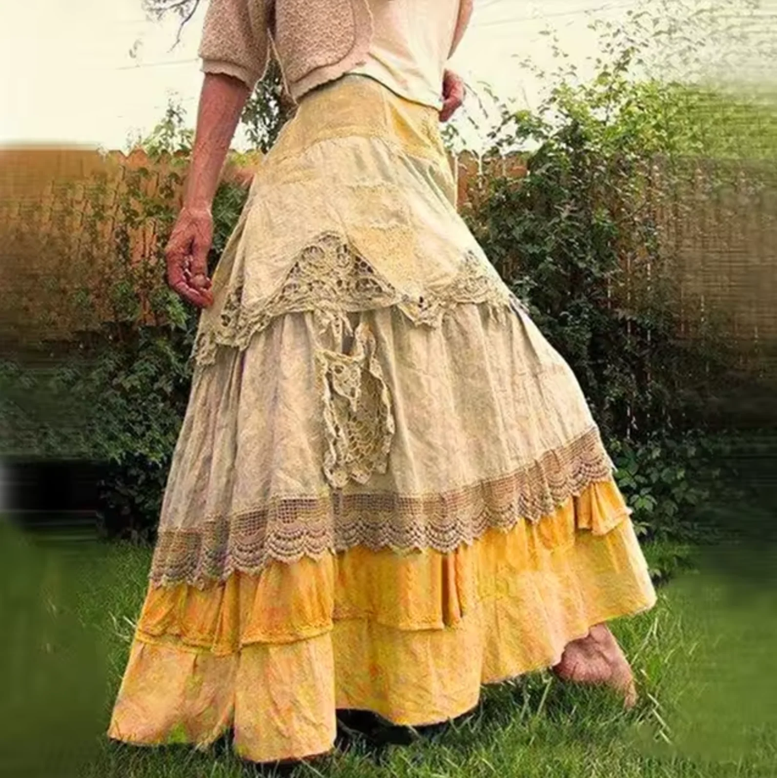Alessandra® | Boho Layered Maxi Skirt - Image 3