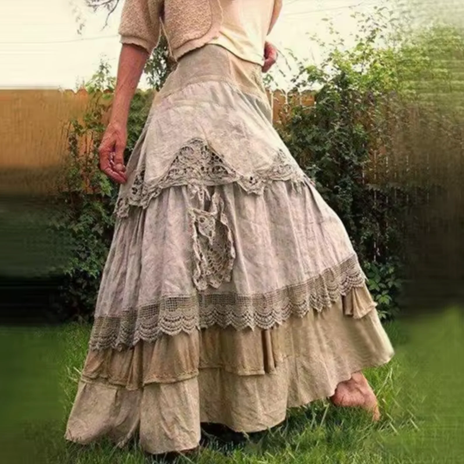 Alessandra® | Boho Layered Maxi Skirt - Image 4