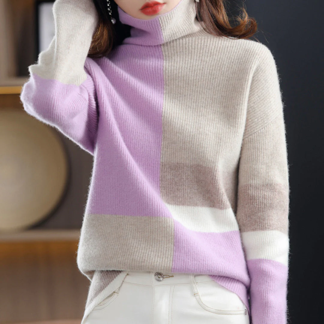 Alessia | Casual turtleneck sweater for women - Image 4