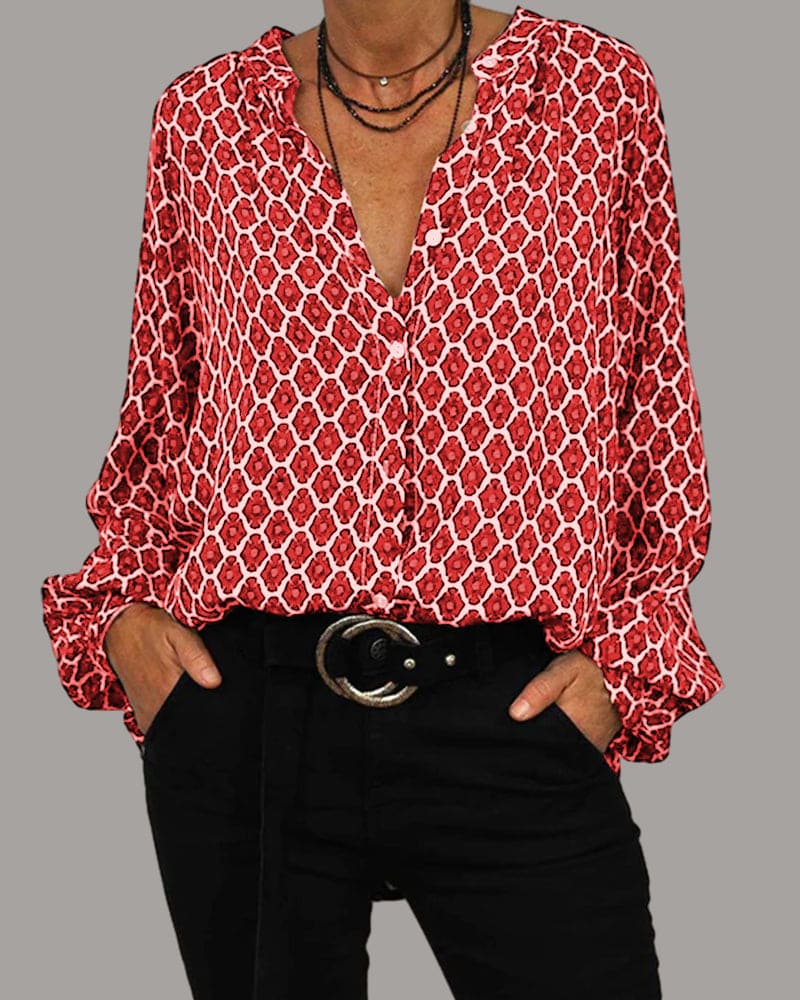 Alessia® | Relaxed V-Neck Midi Tee - Image 4