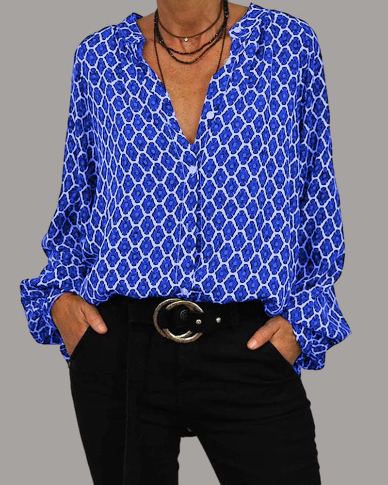 Alessia® | Relaxed V-Neck Midi Tee - Image 5