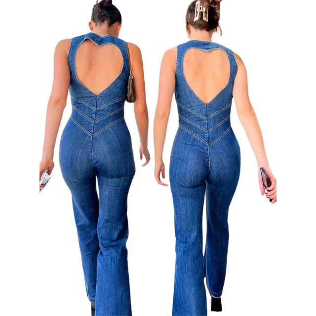 Alicia® | Retro Denim Jumpsuit With Zip - Image 3