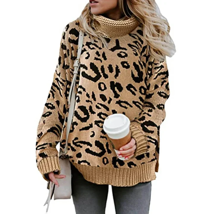 Alicia | Women's leopard print sweater - Image 2